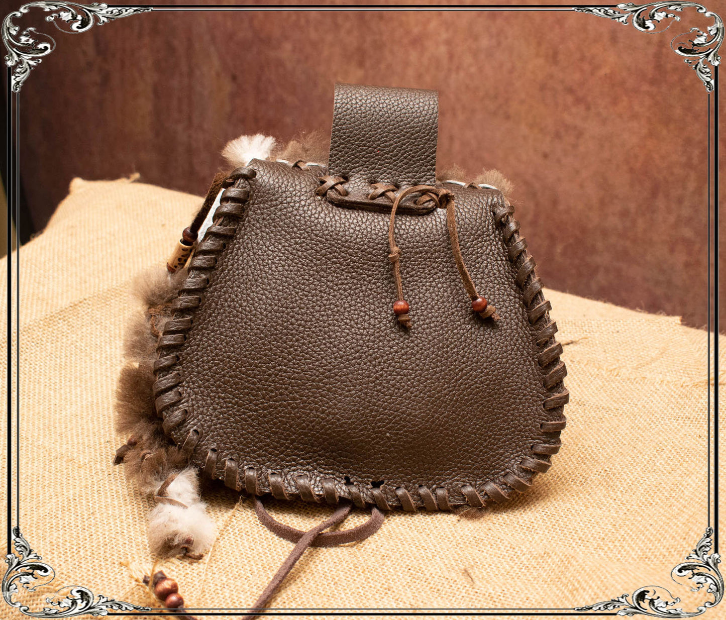 Fur tribal Belt Pouch