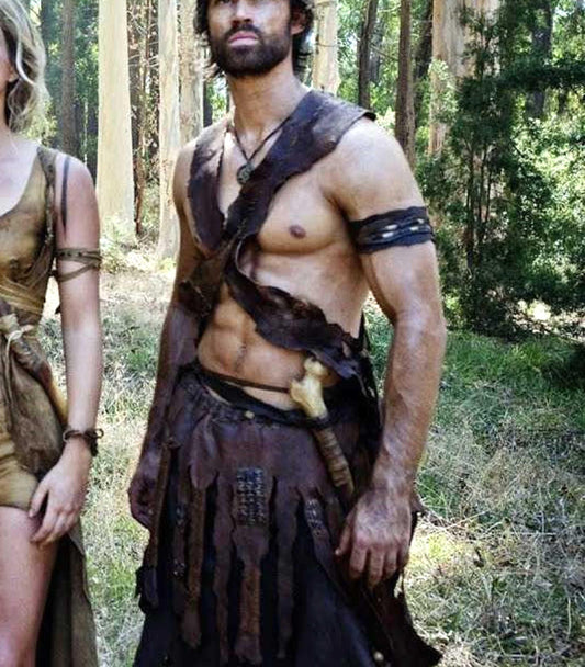 Leather Raged Tribal Skirt: Apocalyptic Warrior Loincloth
