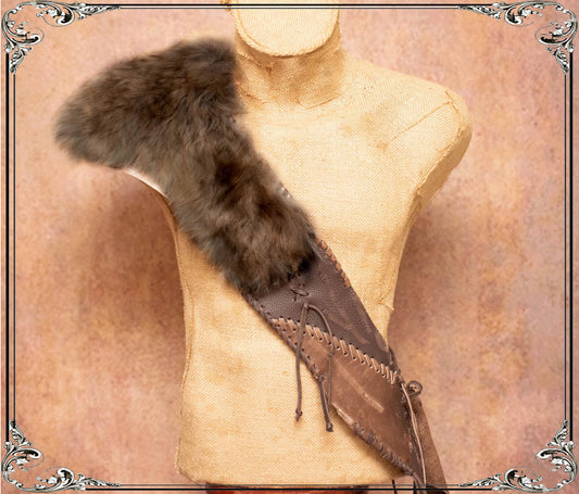 Leather & Fur Chest Armor: Prehistoric Tribal leather vest