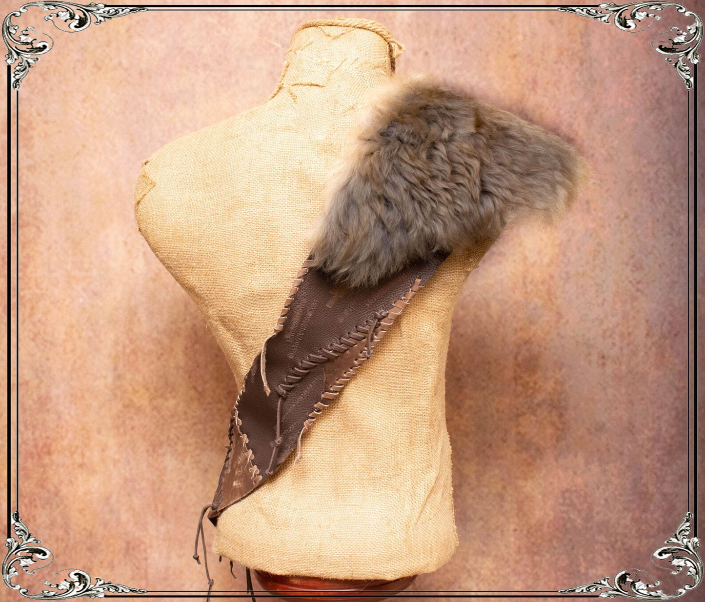 Leather & Fur Chest Armor: Prehistoric Tribal leather vest