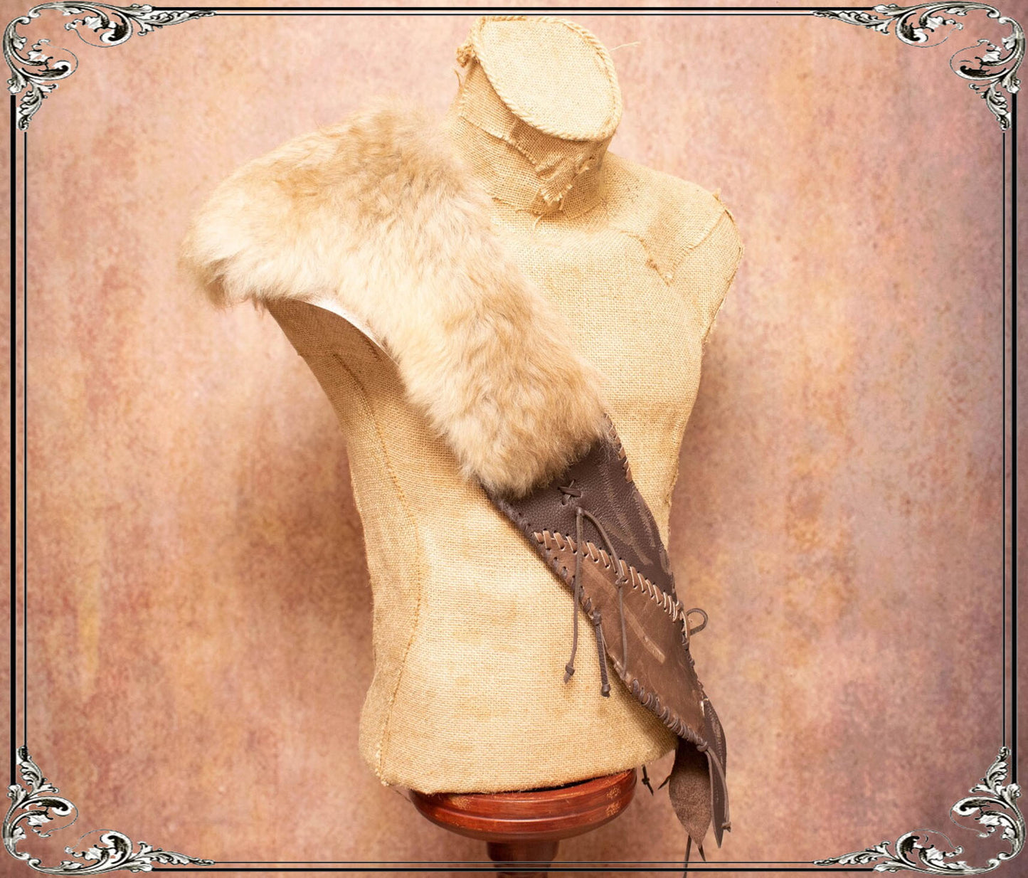 Leather & Fur Chest Armor: Prehistoric Tribal leather vest