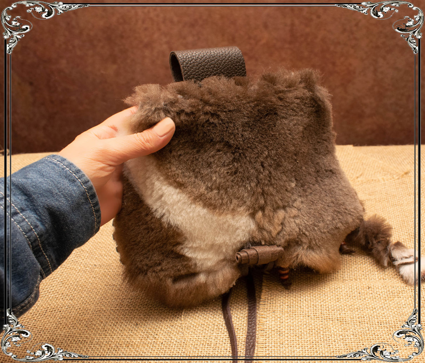 Fur tribal Belt Pouch
