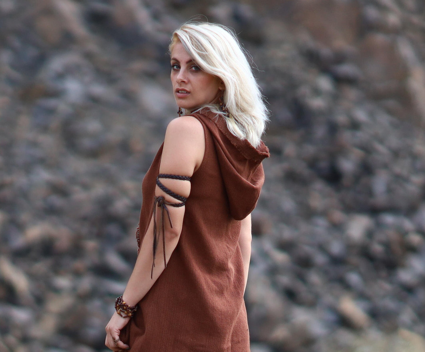 Unisex Braided Leather Arm Band: Viking, Steampunk, Goth